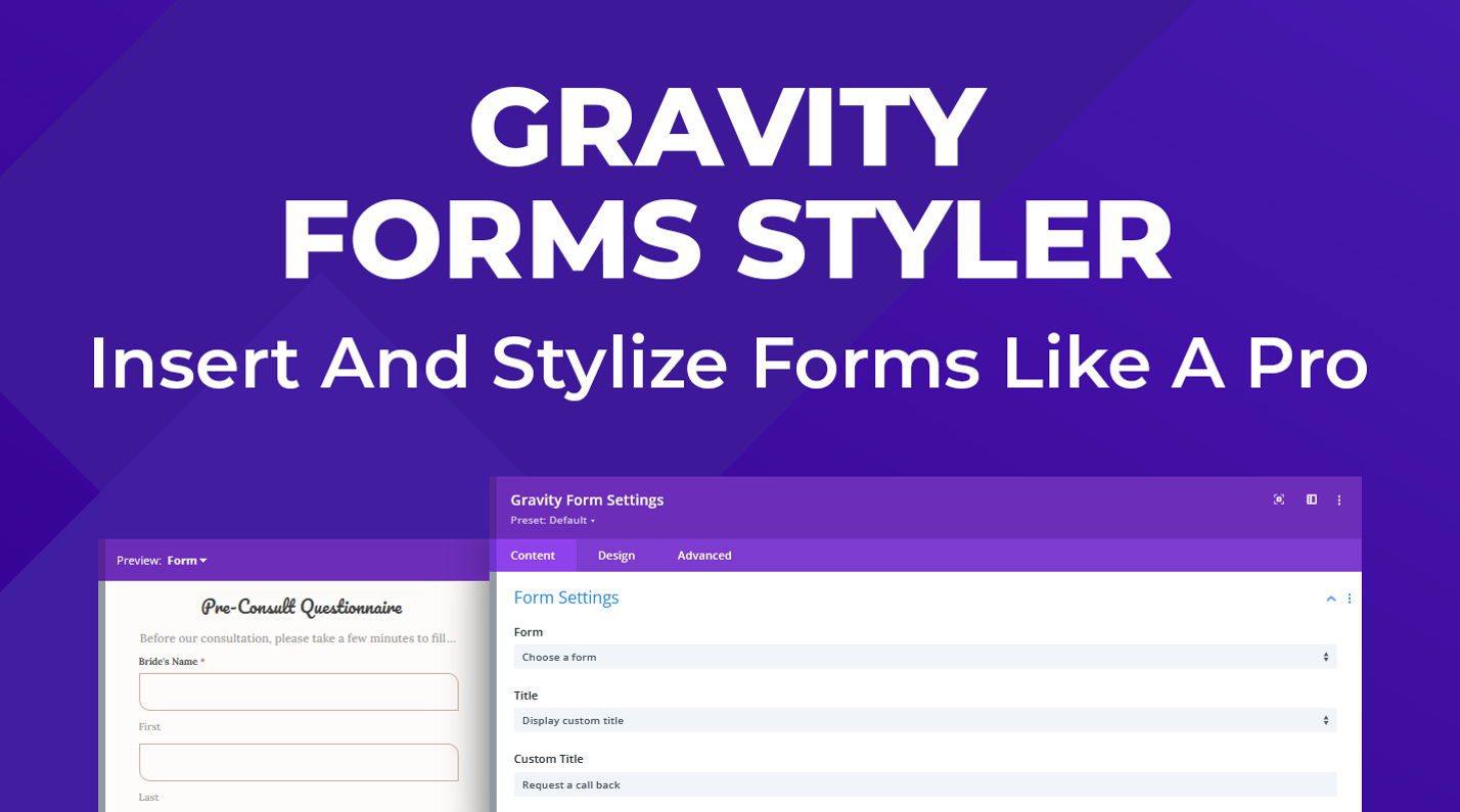 Purchase Gravity Forms Styler Module for Divi