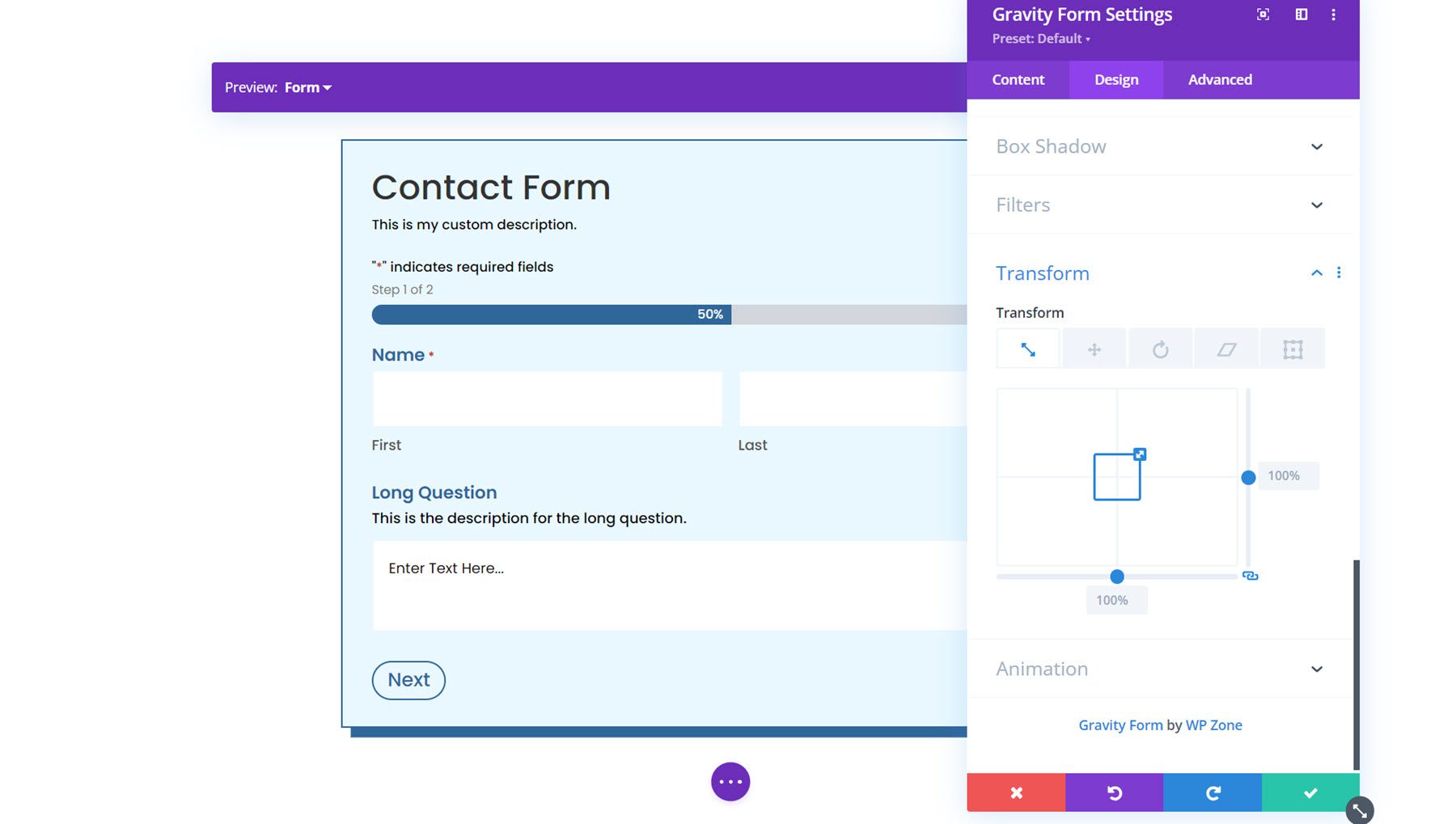 Gravity Forms Styler Module for Divi Transform