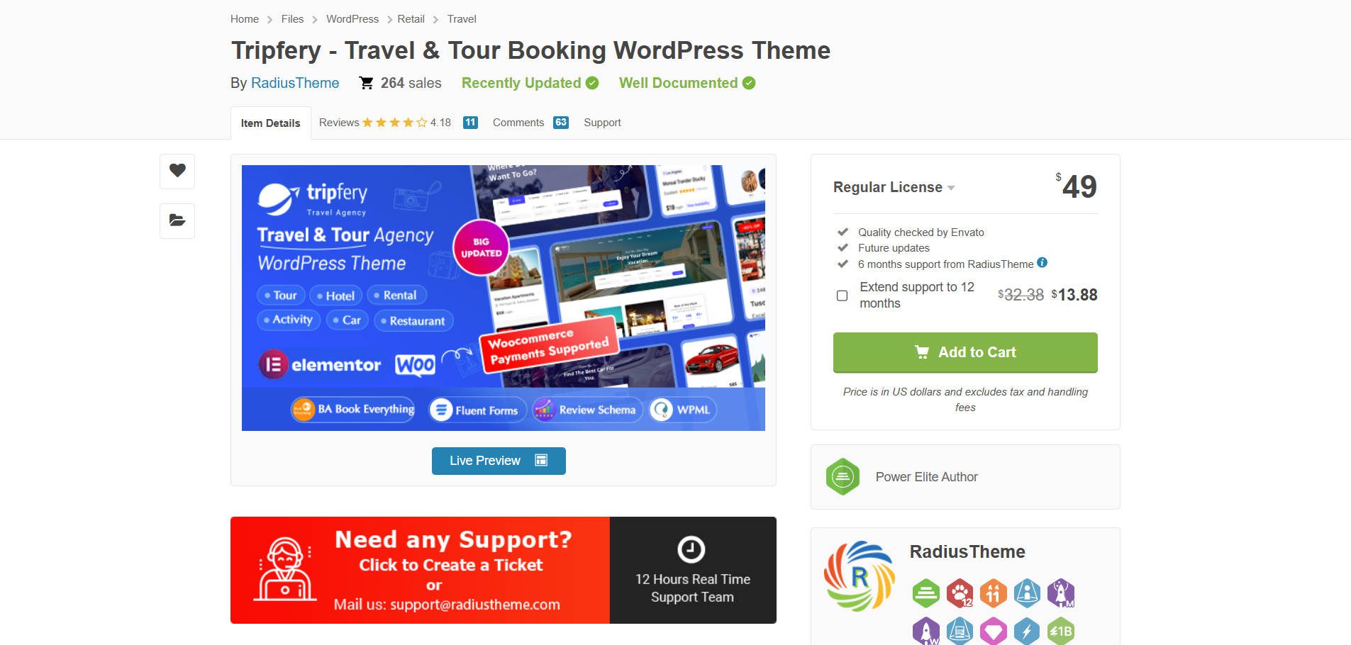 Tripfery WordPress Travel Theme March 2025