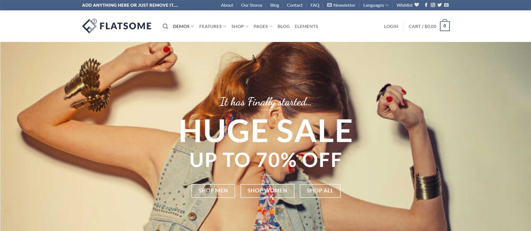 Flatsome best WordPress theme for an eCommerce business