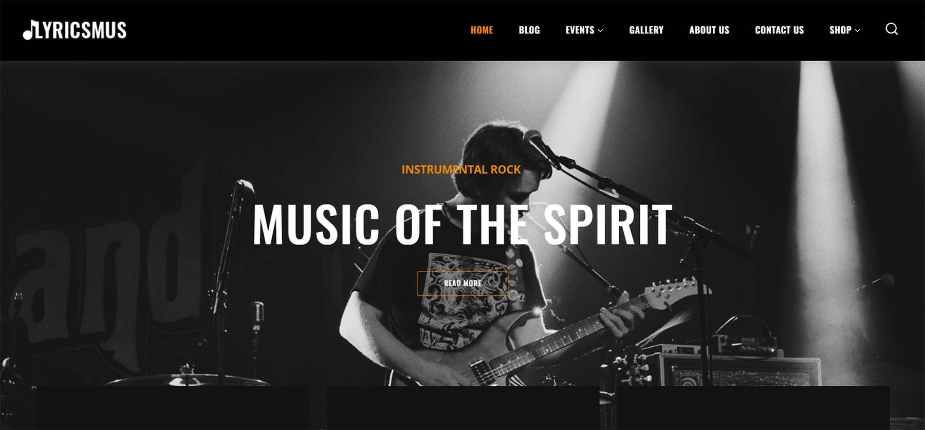 Lyricsmus, a WordPress music theme