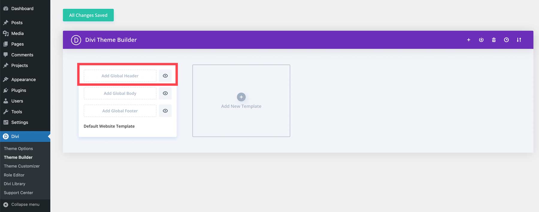 add global header
