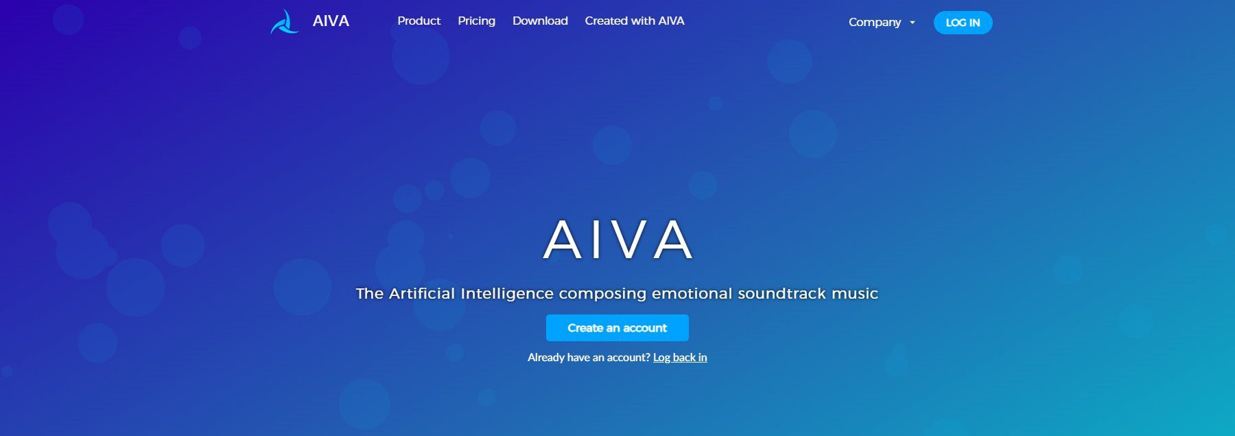 Aiva - Homepage June 2023