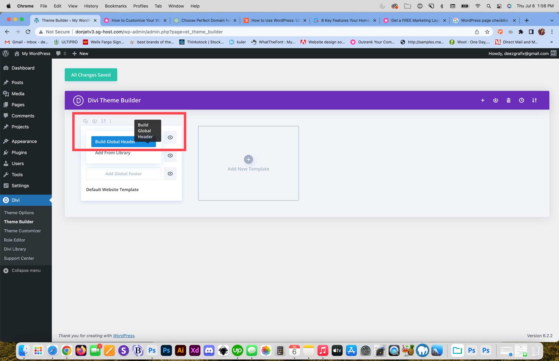 Build global header