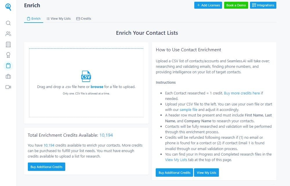 Enrich List Data with Seamless AI Sales Data