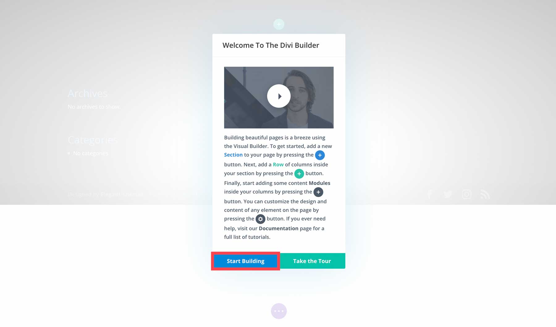 start building with Divi