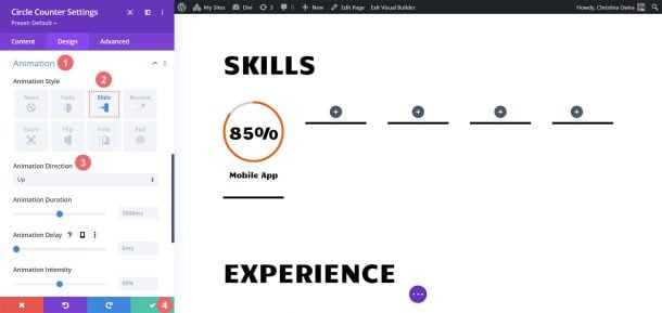 How to Use Divi's Circle Counter Module to Showcase Your Skillset