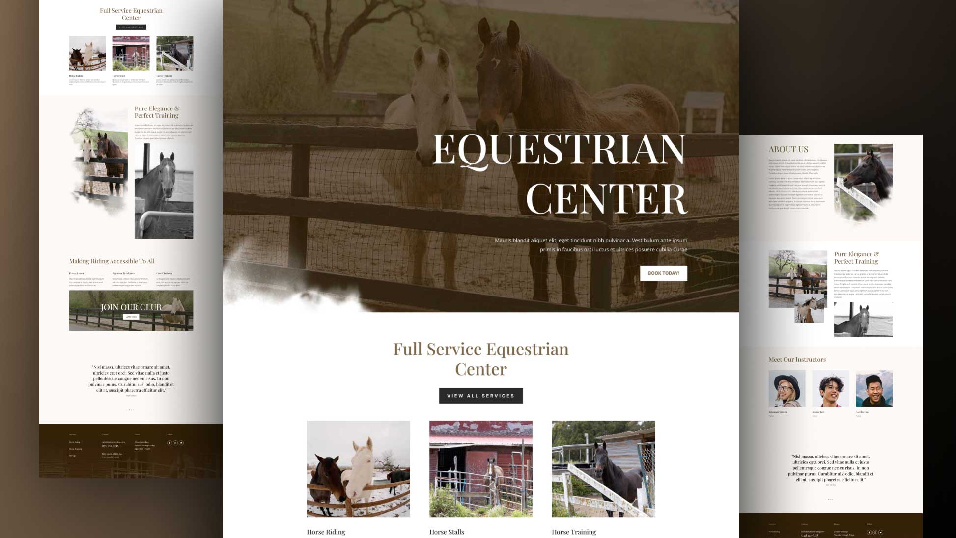 Get a FREE Horse Riding Layout Pack for Divi