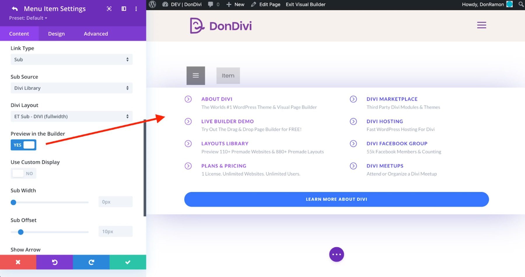 DiviMenus tutorial