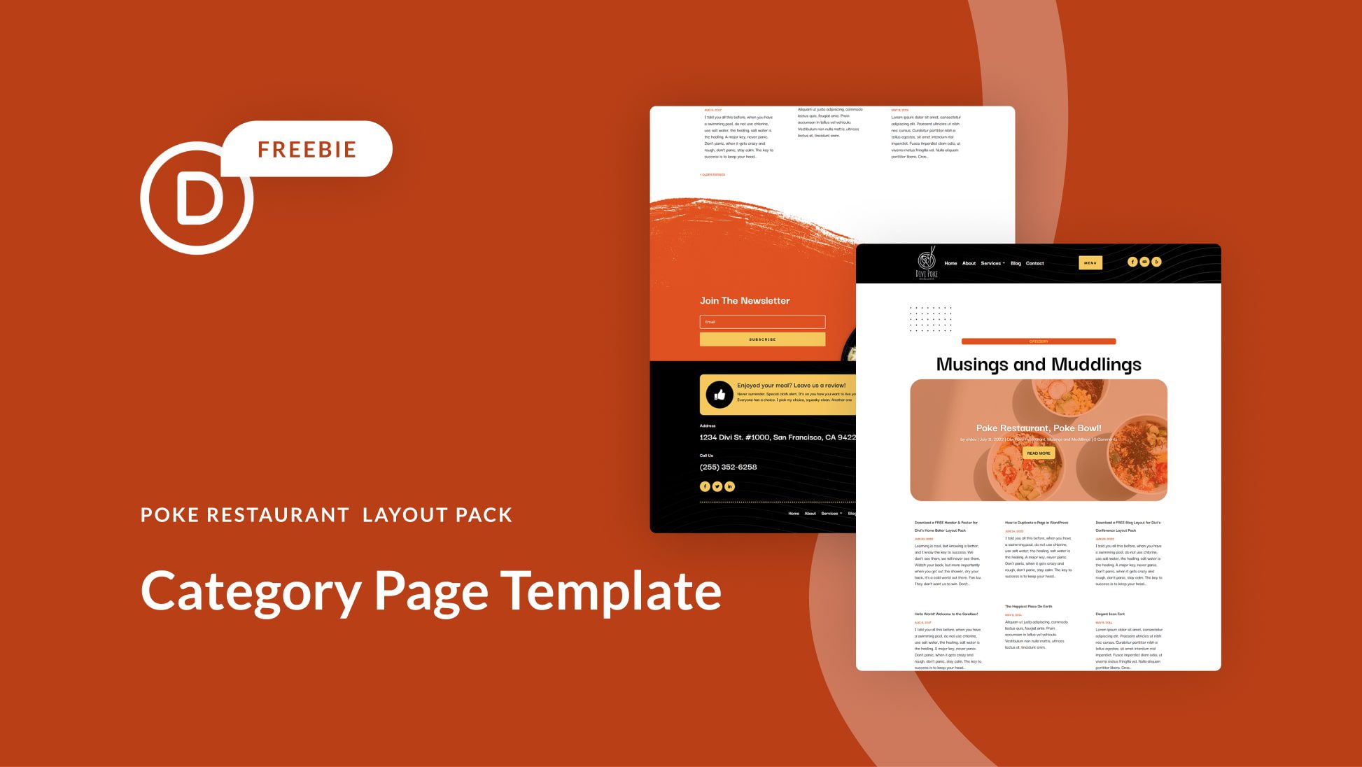 Download a FREE Category Page Template for Divi’s Poke Restaurant Layout Pack