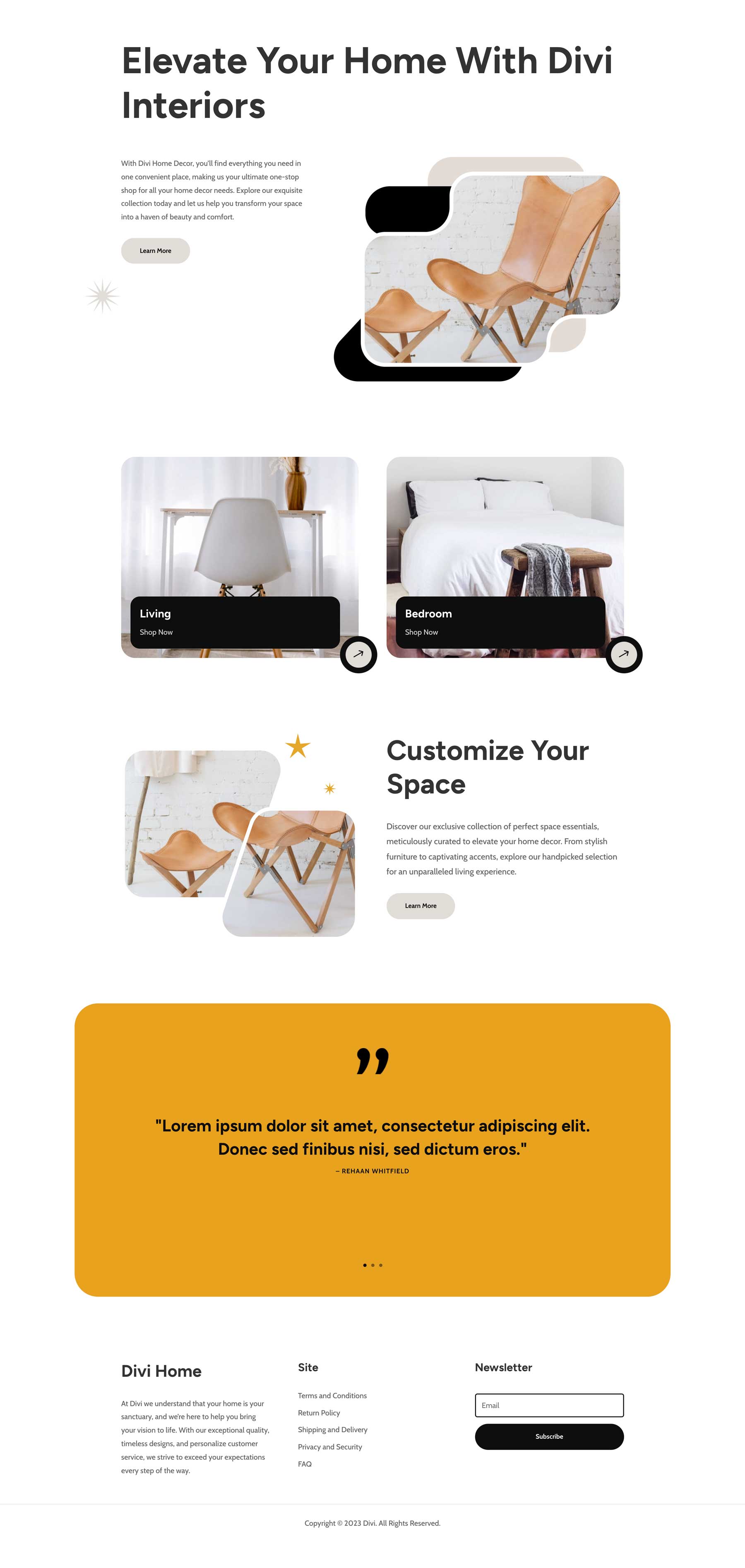 Home Decor Layout Pack for Divi