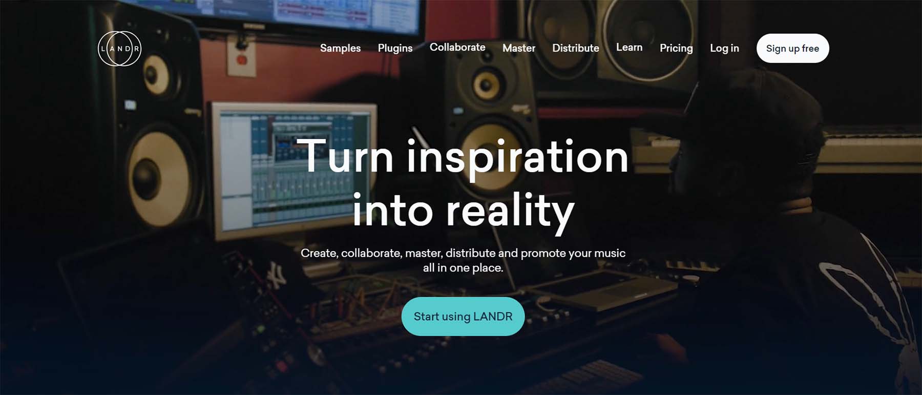 LANDR AI audio mastering suite