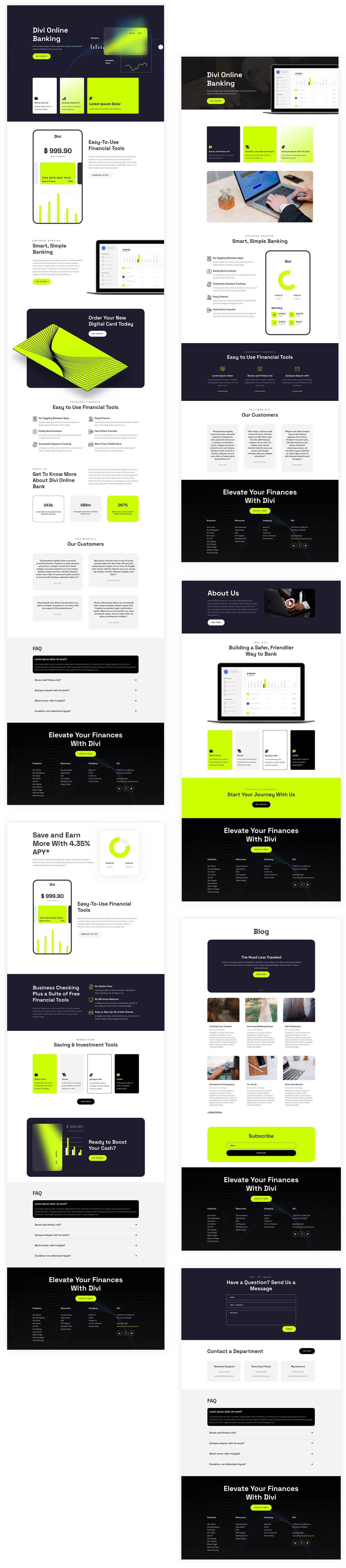 Online Banking layout pack