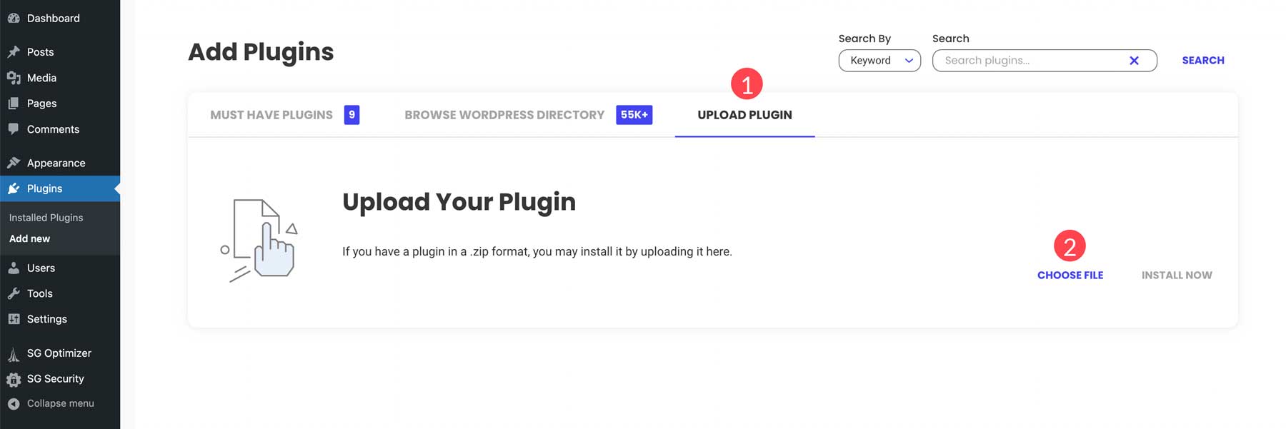 upload plugin