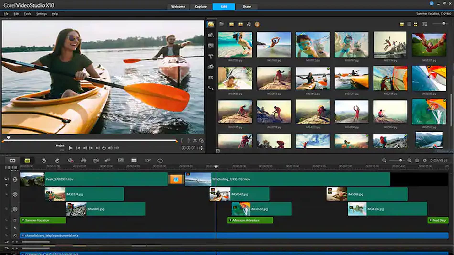 A screenshot of VideoStudio Pro's User Interface