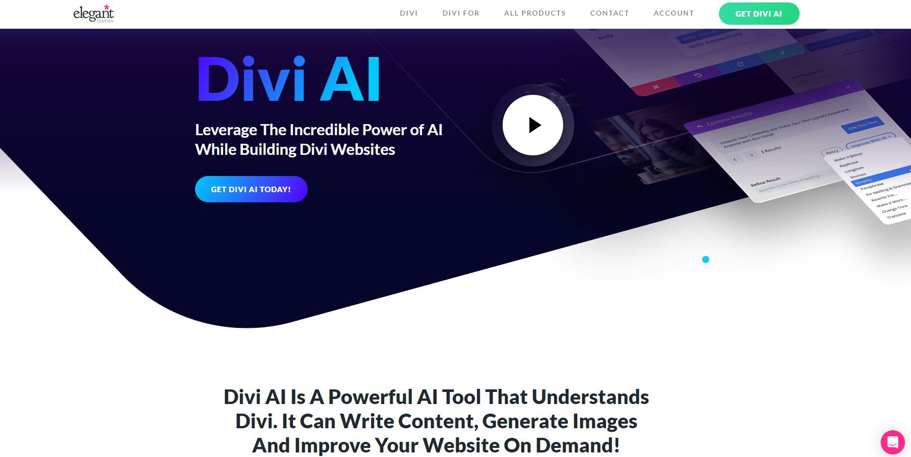 Divi AI Hero Section