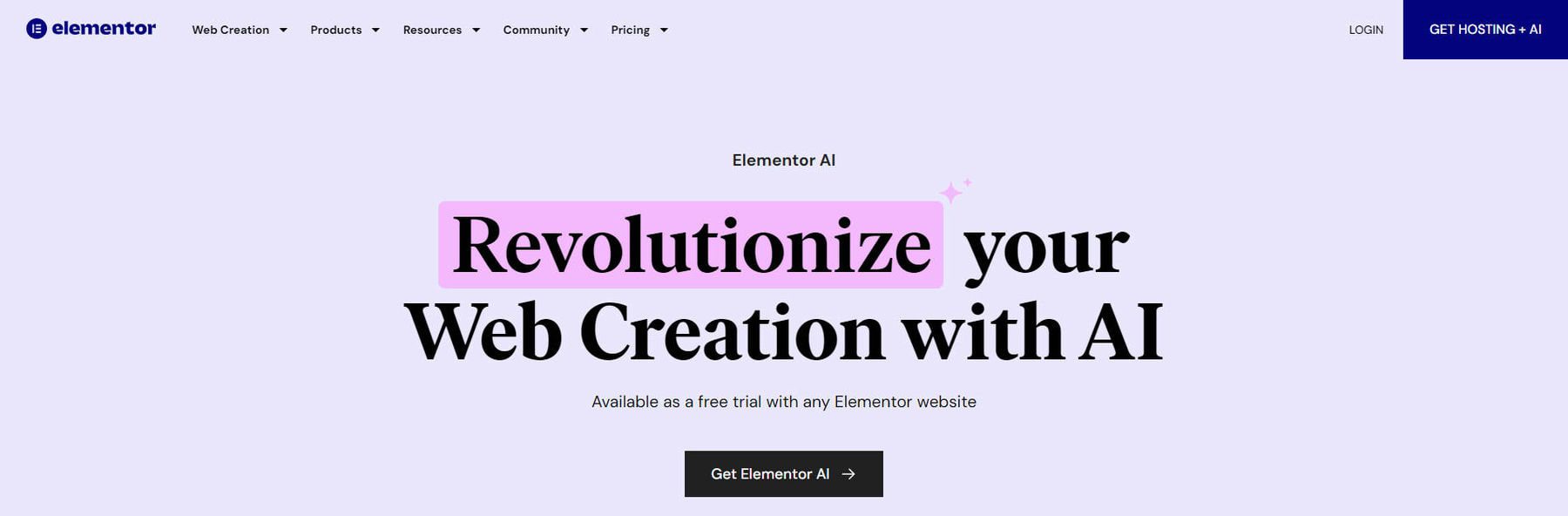 Elementor AI - Landing Page - August 2023