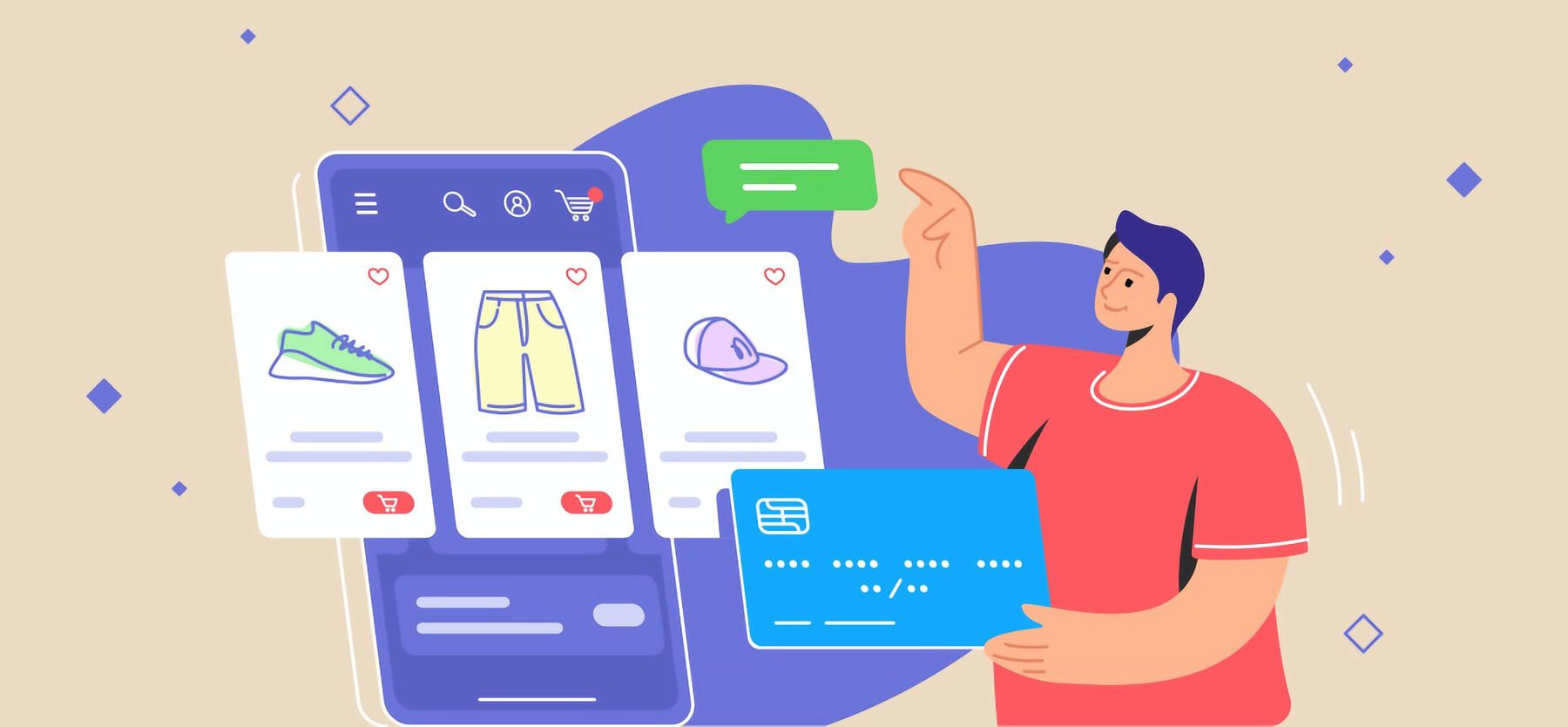 Illustration of Selling Products Online - Payment
