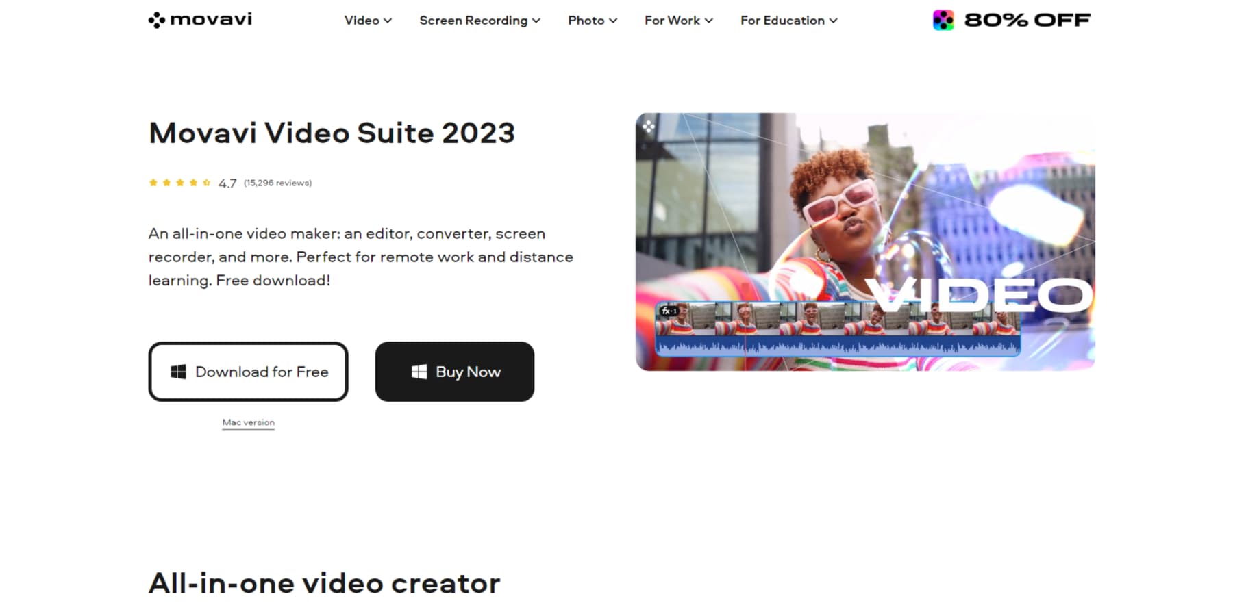 Movavi Video Suite's Homepage