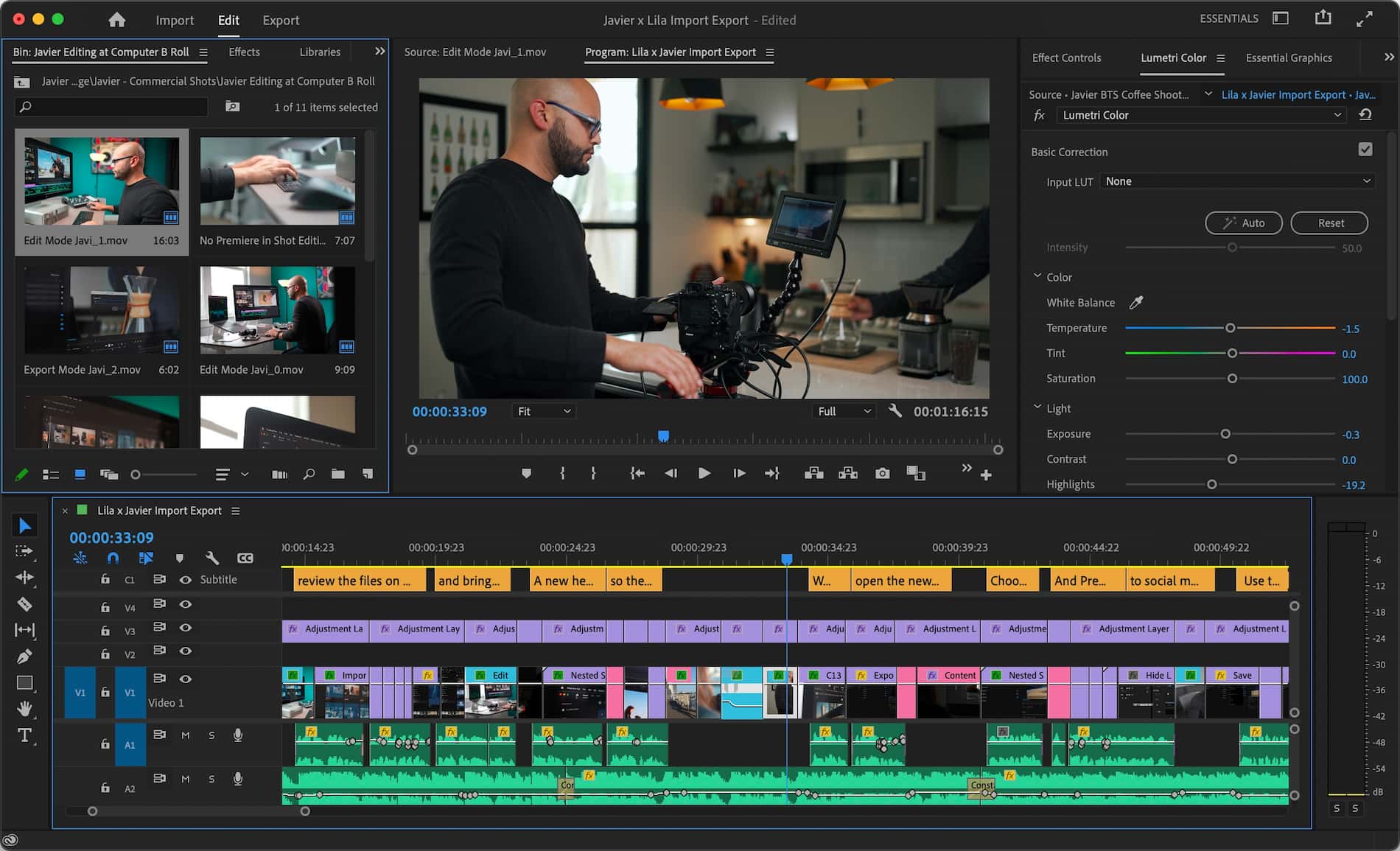 A Screenshot of Adobe Premiere Pro's User Interface