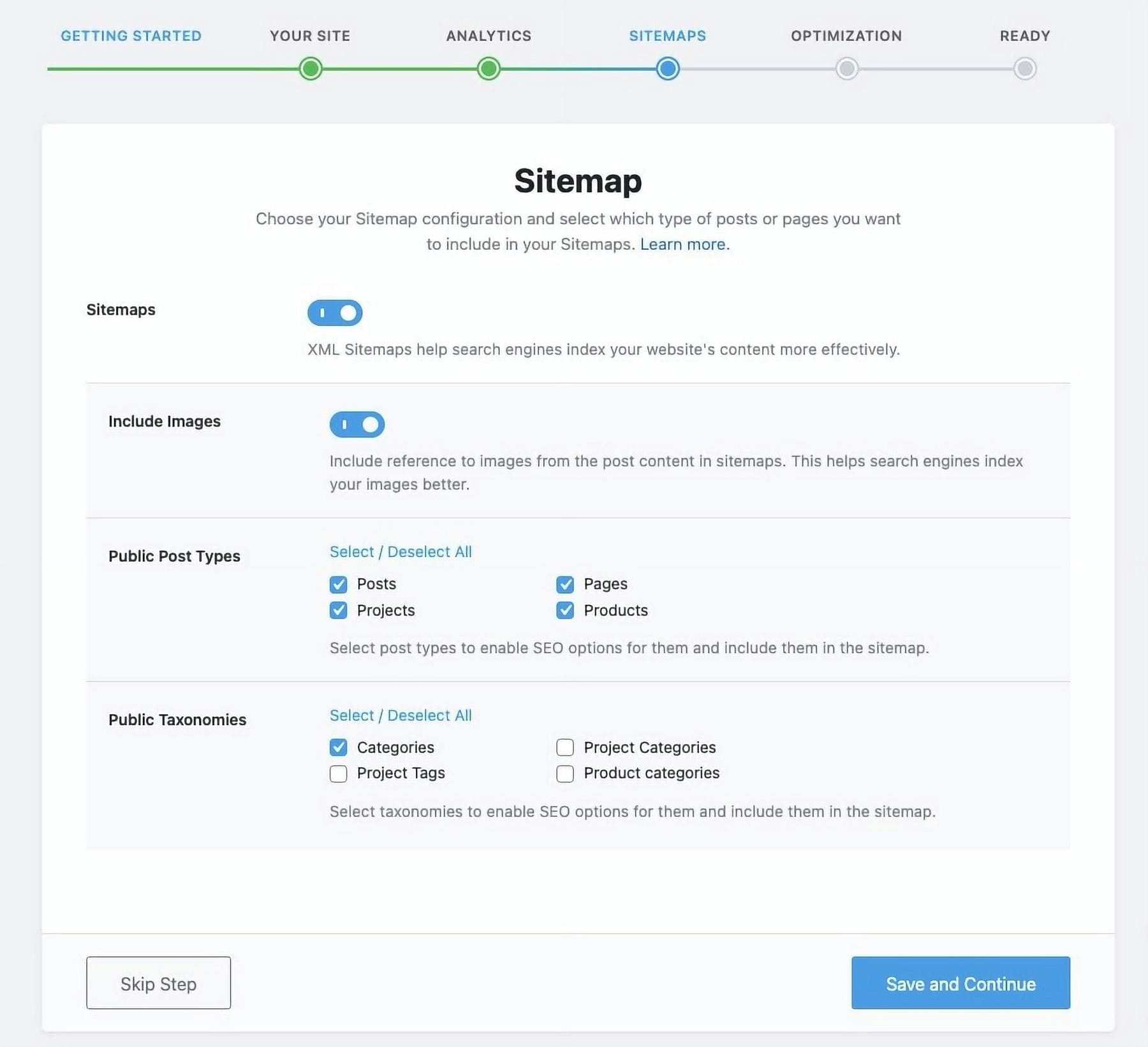 Rank Math Configure Sitemaps