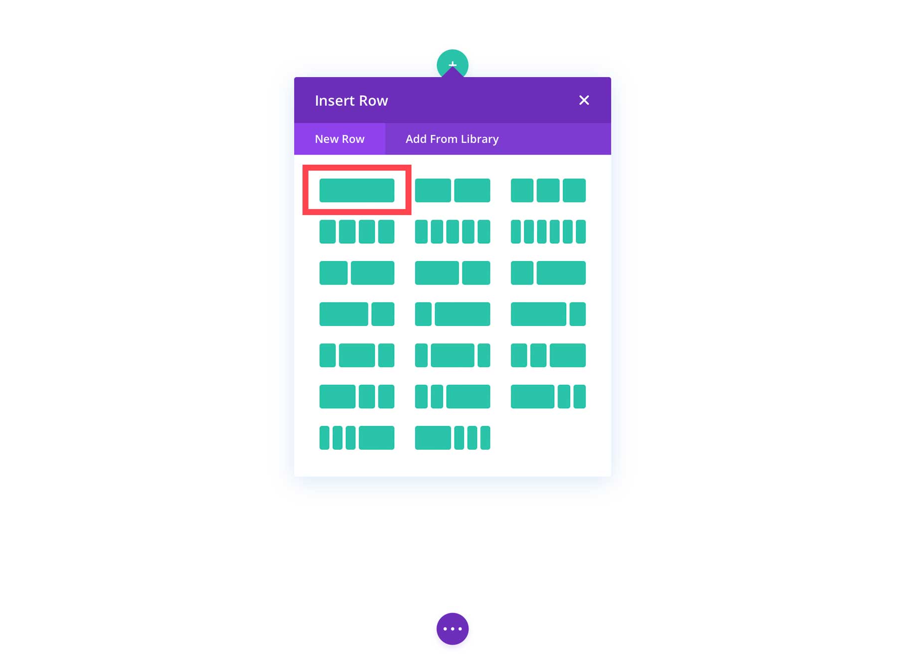 single column row