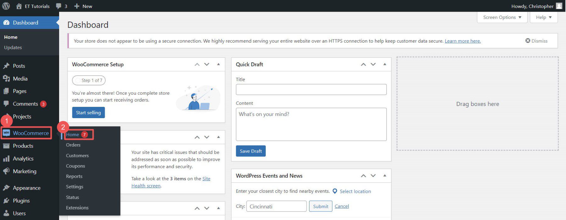 Woo Onboarding Flow - Steps 1-2