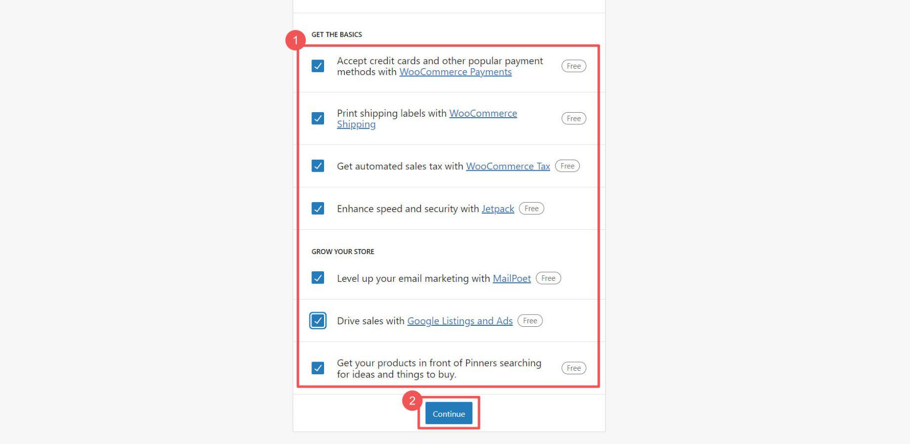 Woo Onboarding Flow - Steps 12-13