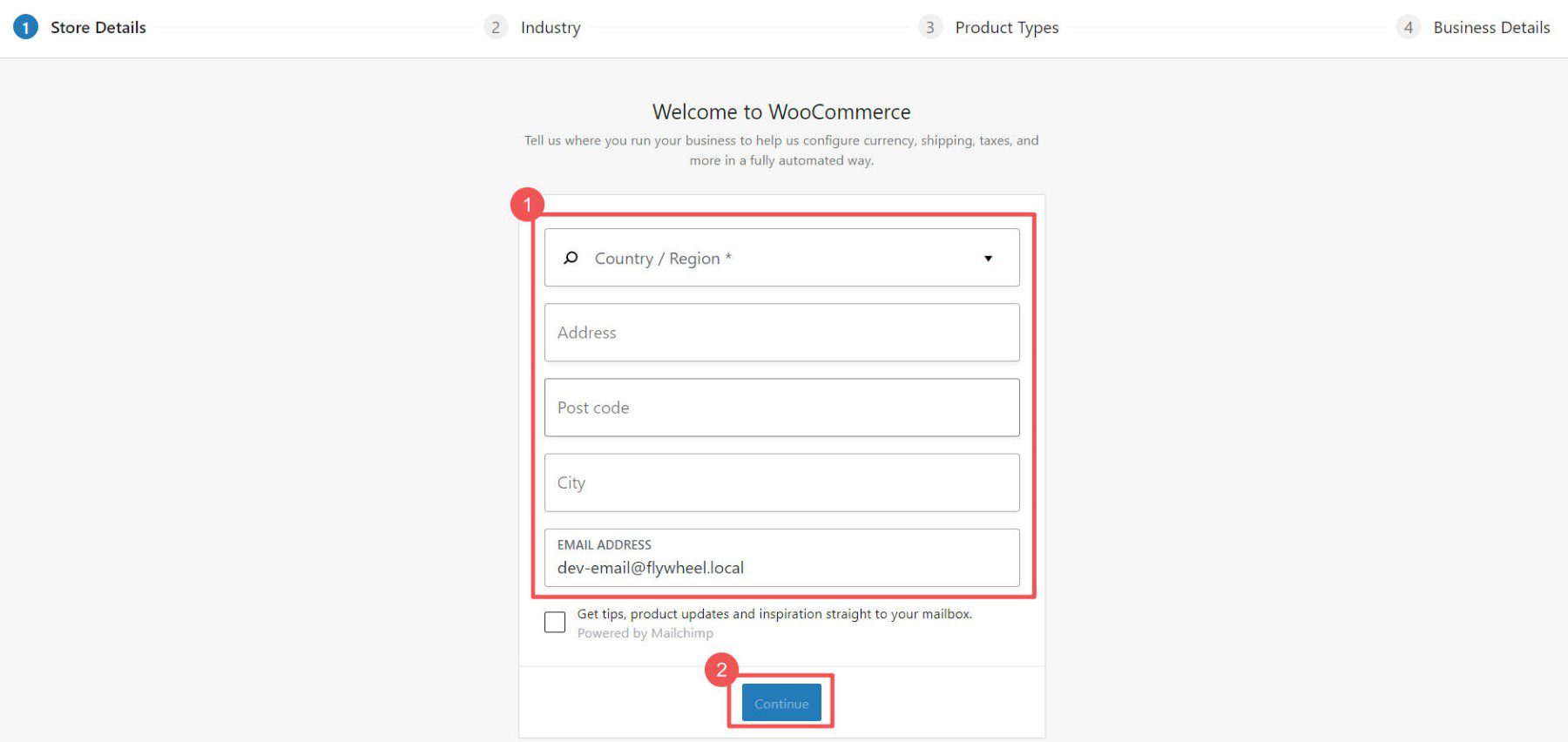 Woo Onboarding Flow - Steps 3-4