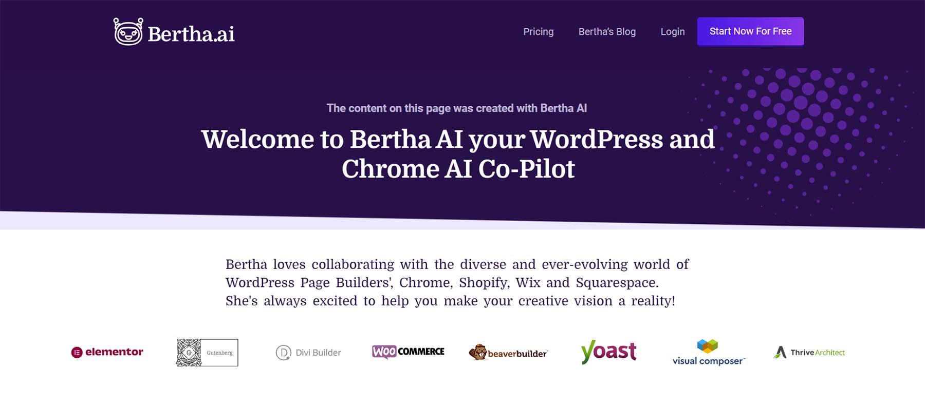 Bertha AI, a WordPress copilot