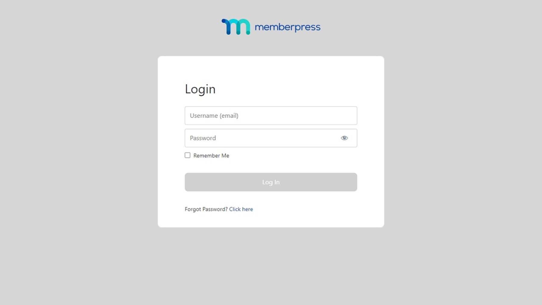 The default MemberPress login page