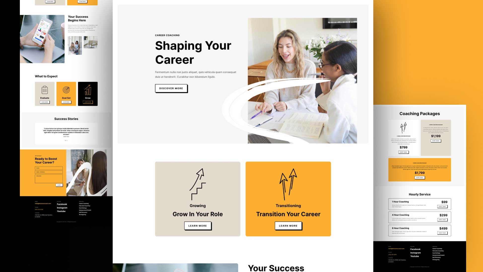 Get a Free Career Coach Layout Pack for Divi