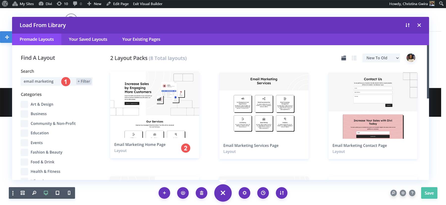 Search for the Email Marketing Layout Pack