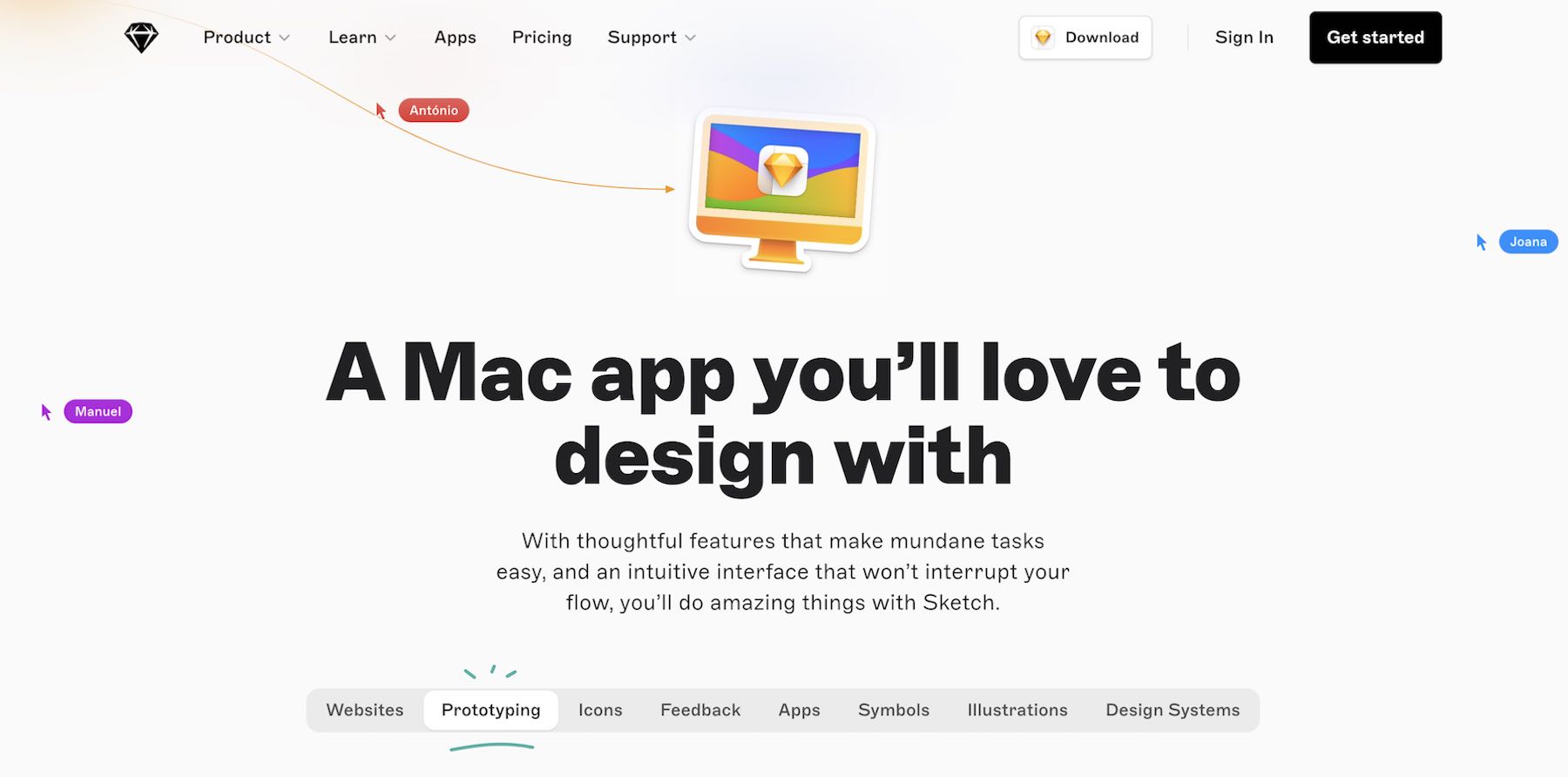 Sketch app for designing websites, apps and vector graphics