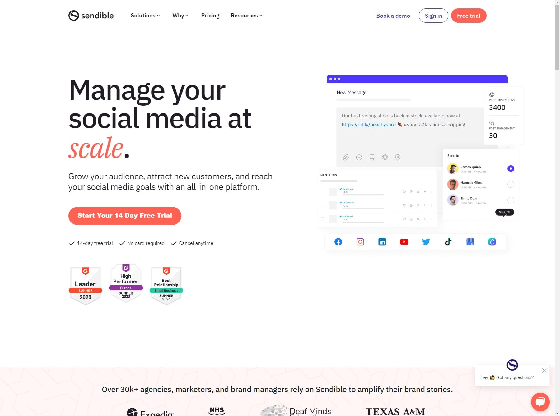 Sendible Social Media Scheduling Tool