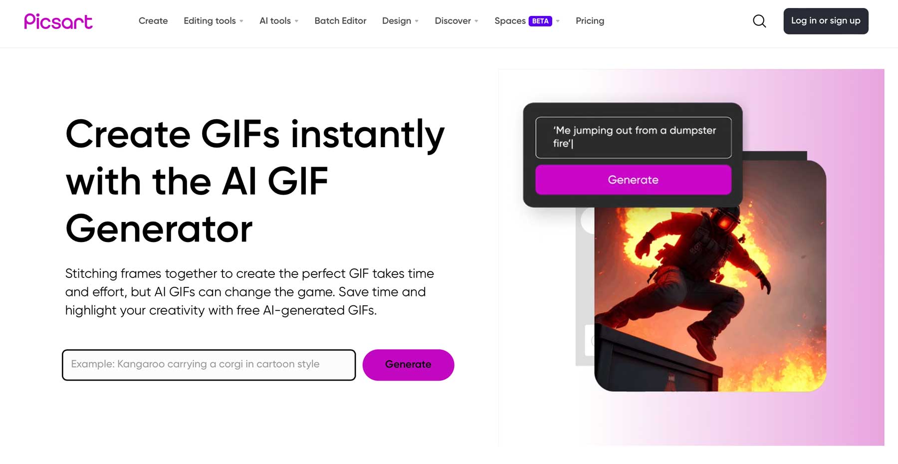 Animated GIF generator from Picsart makes AI fun again