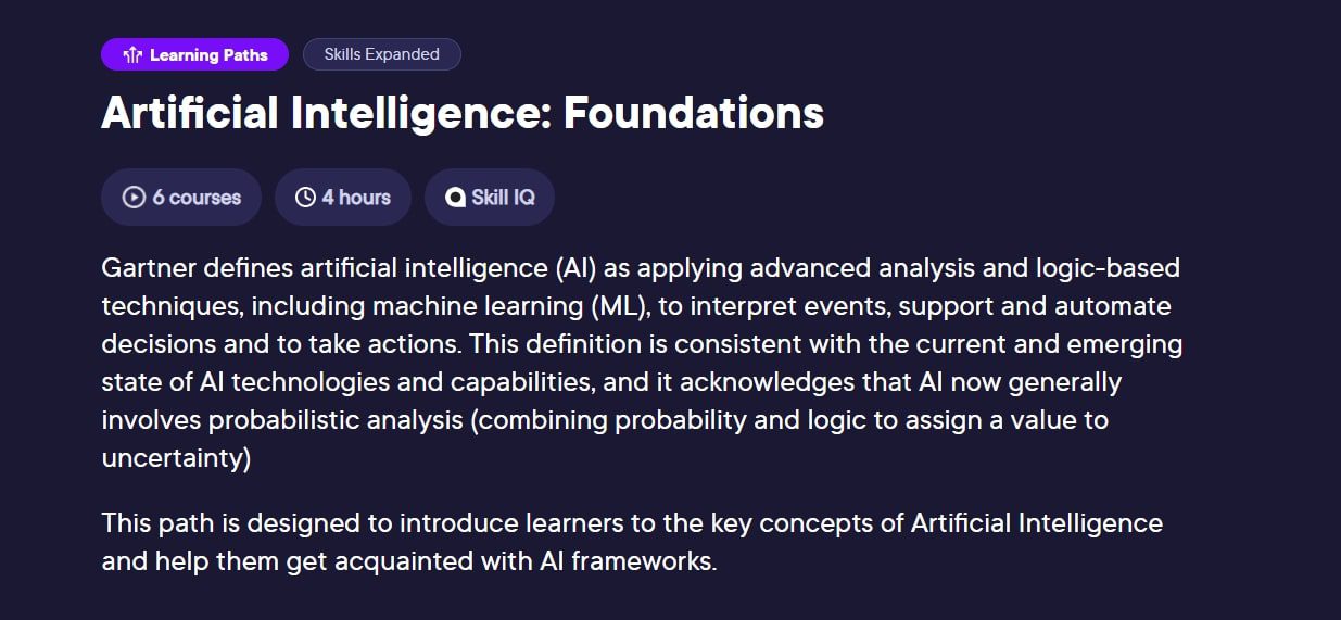 Best AI Courses Pluralsight (AI Foundations)