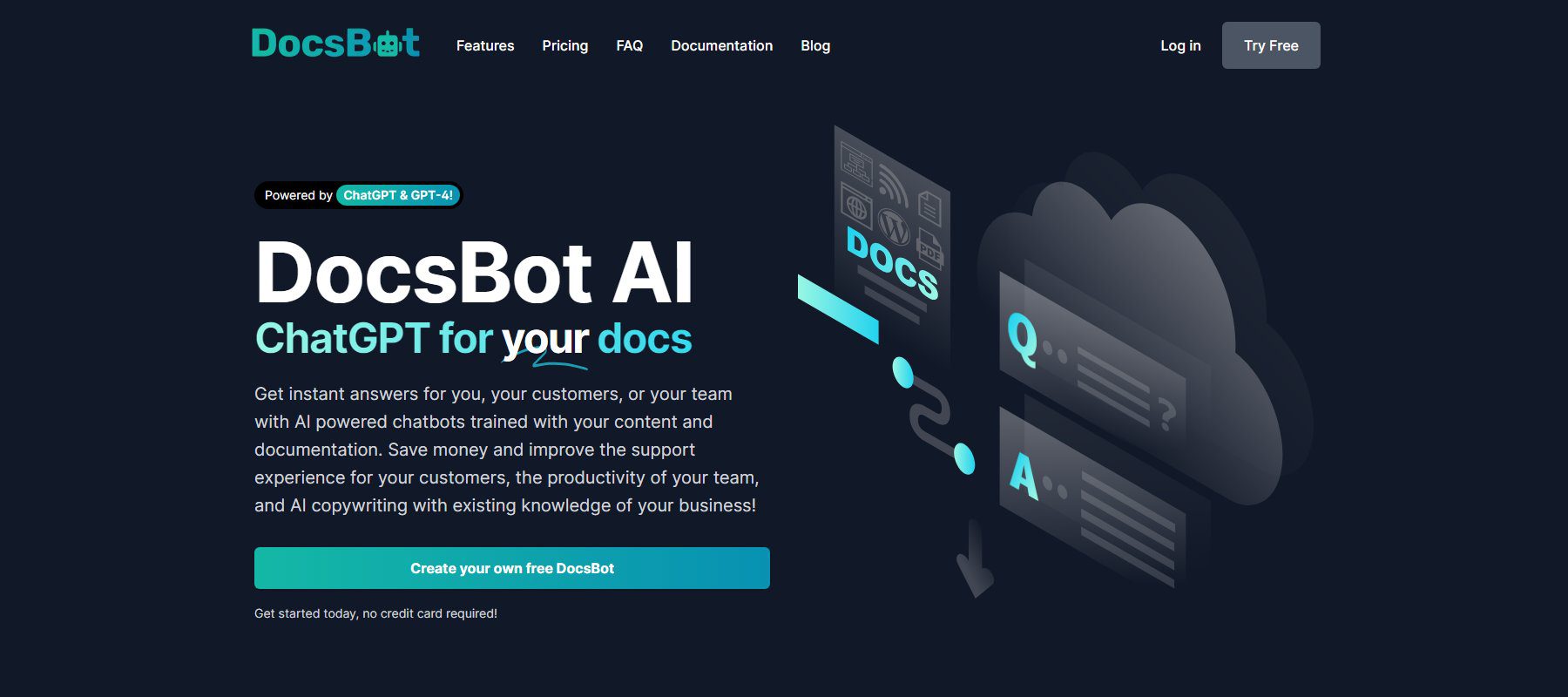 Docsbot - Homepage August 2023