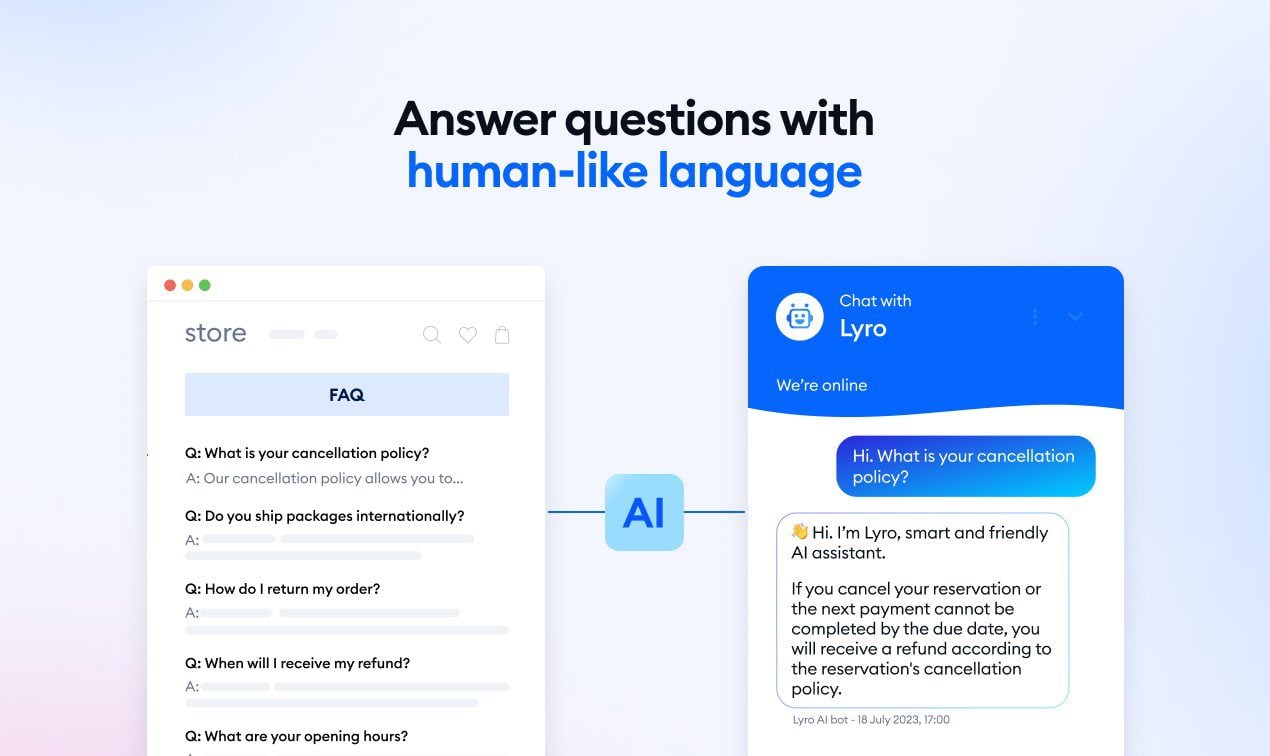 Tidio Lyro AI Chatbot for WordPress