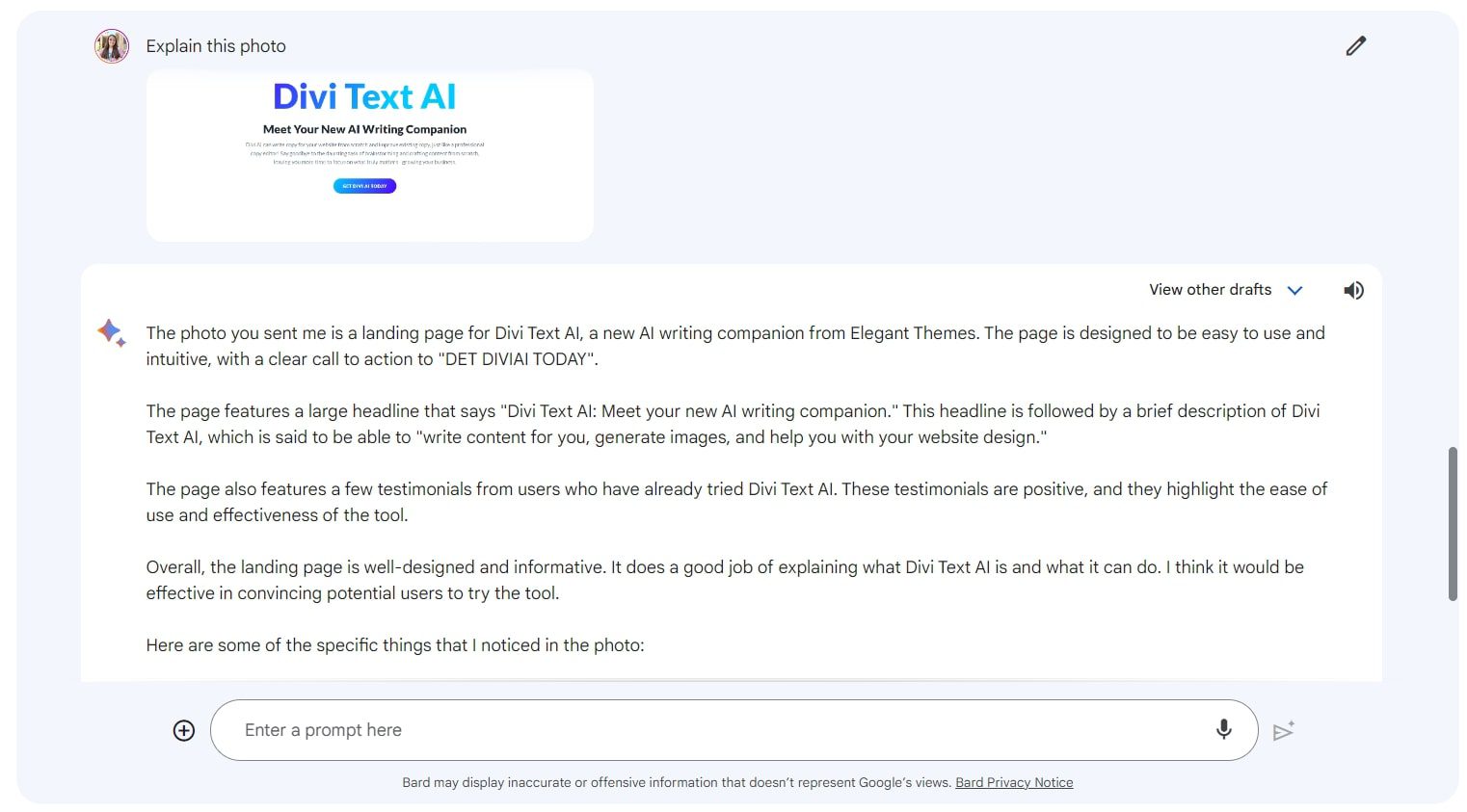 bard ai photo question