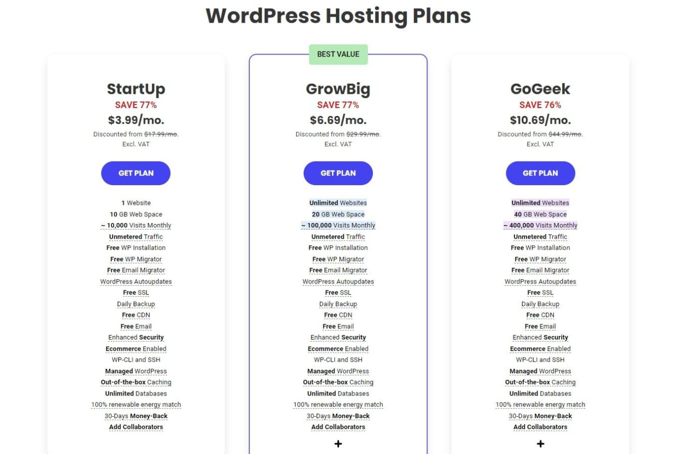 siteground hosting plan