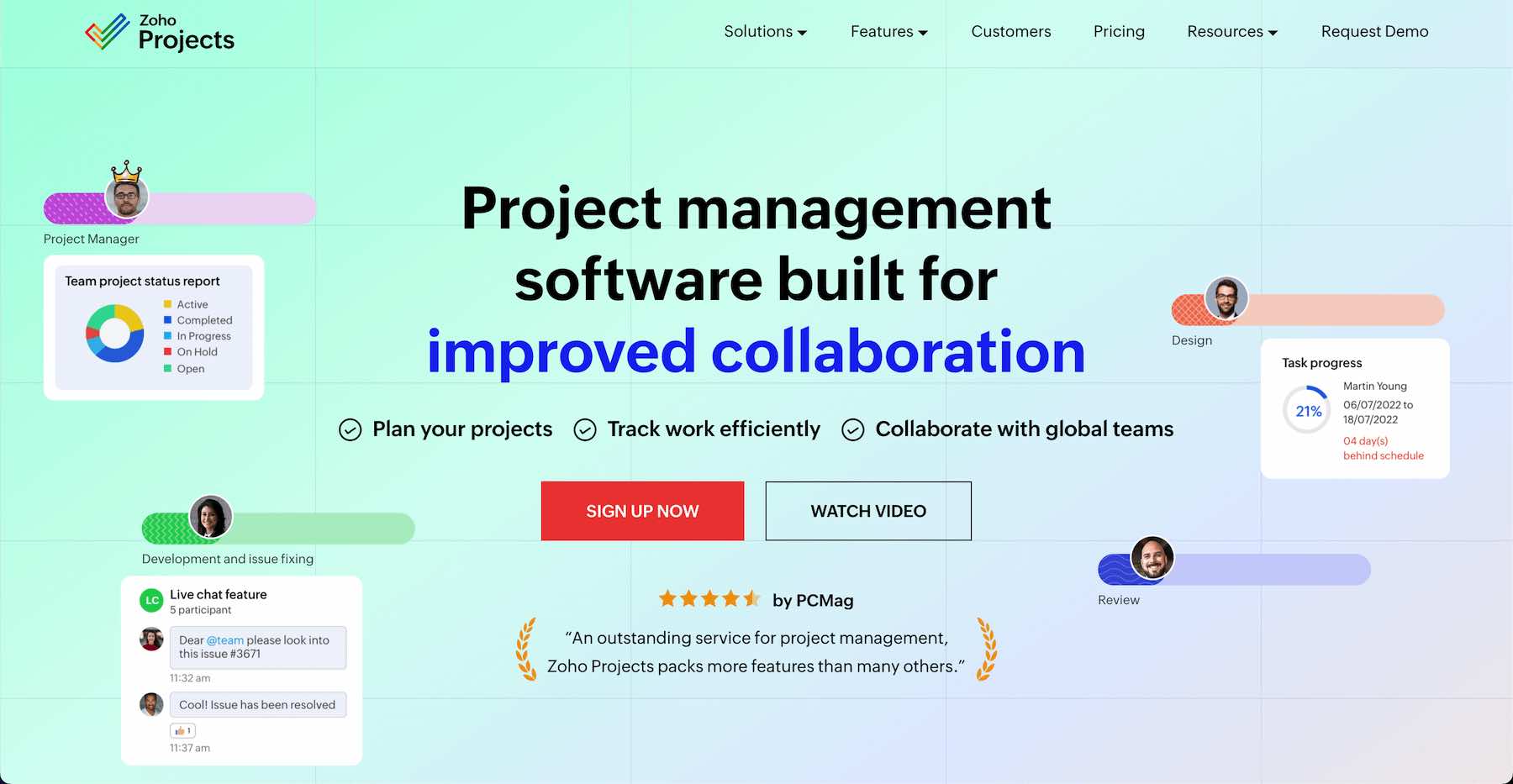 Zoho Projects Homepage Screenshot September 2023