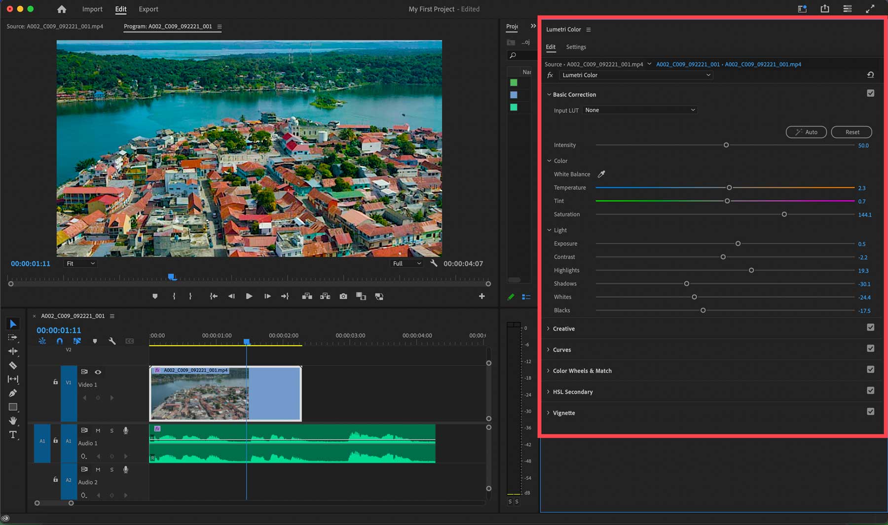Adobe Premiere Pro color grading