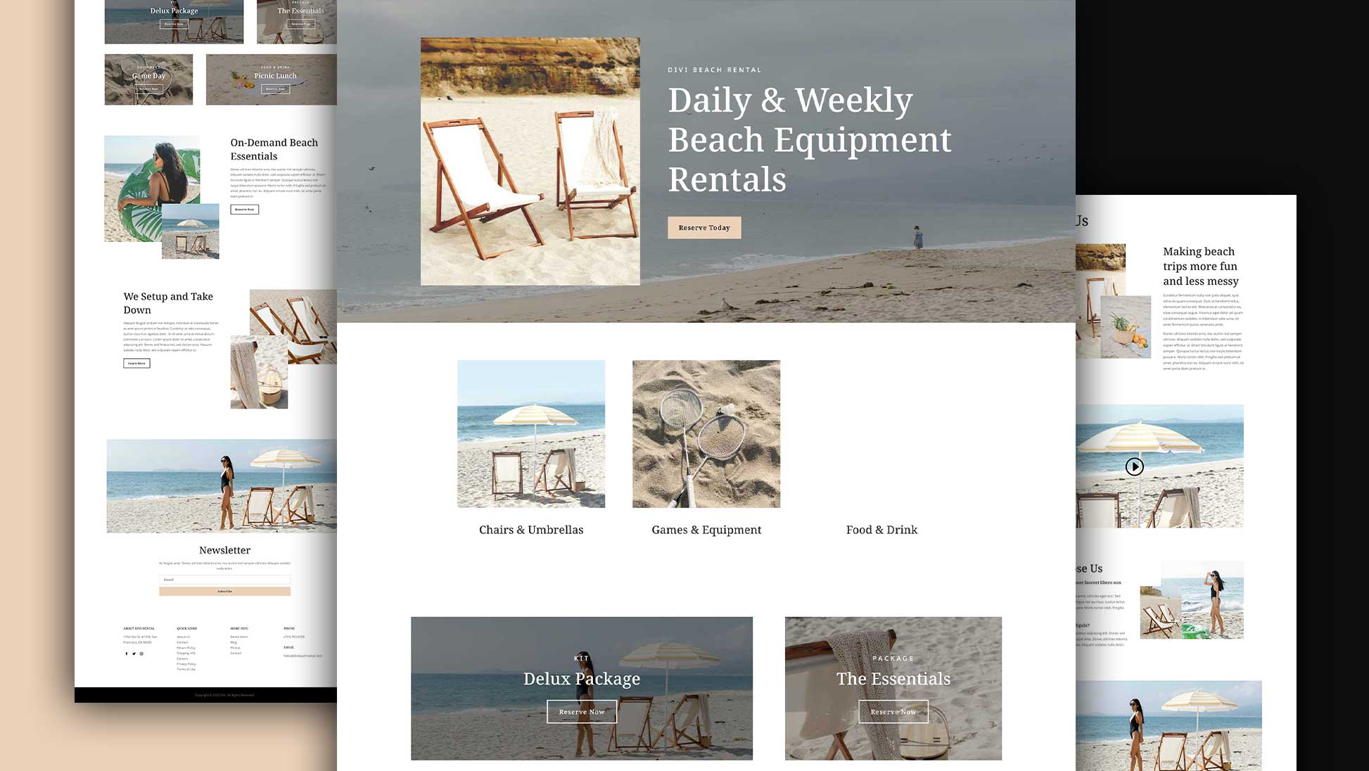 Get a Free Beach Rentals Layout Pack for Divi
