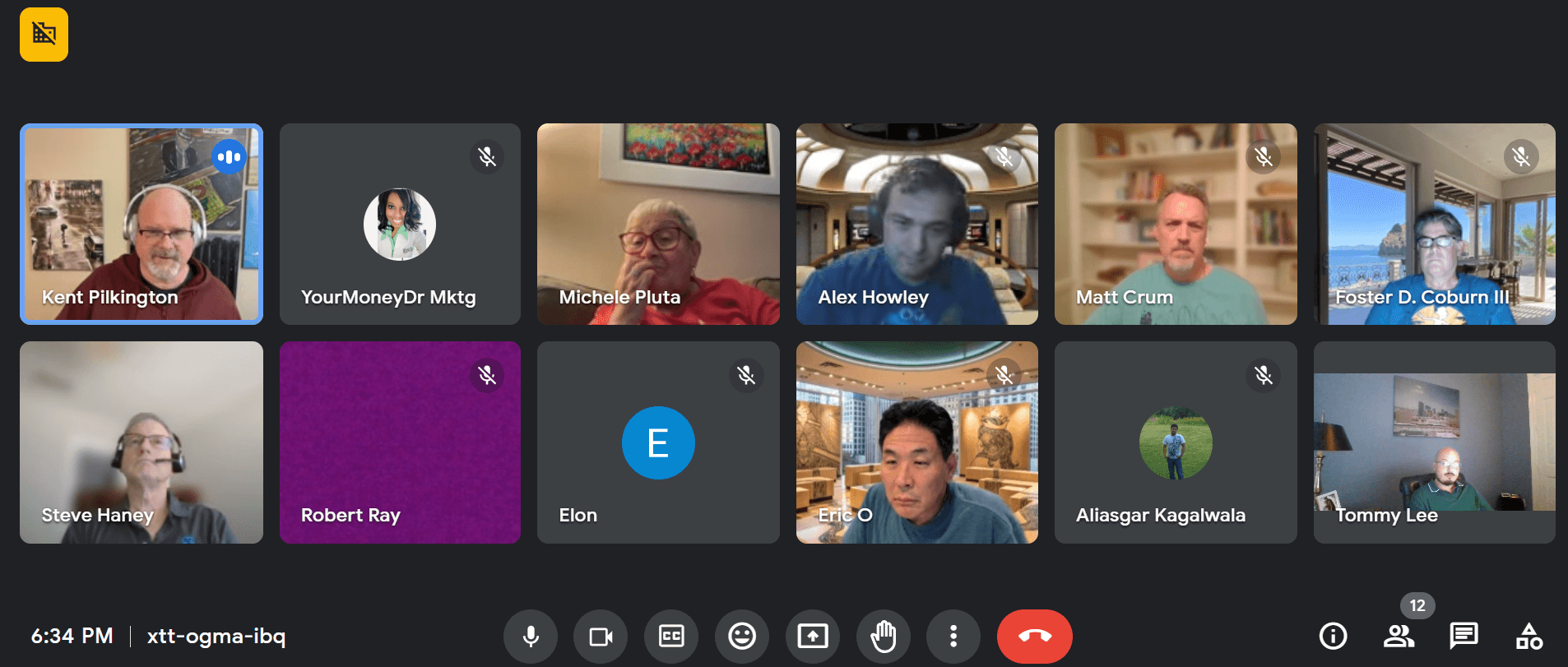 screenshot of attendees at Divi Dallas/Fort Worth virtual meetup