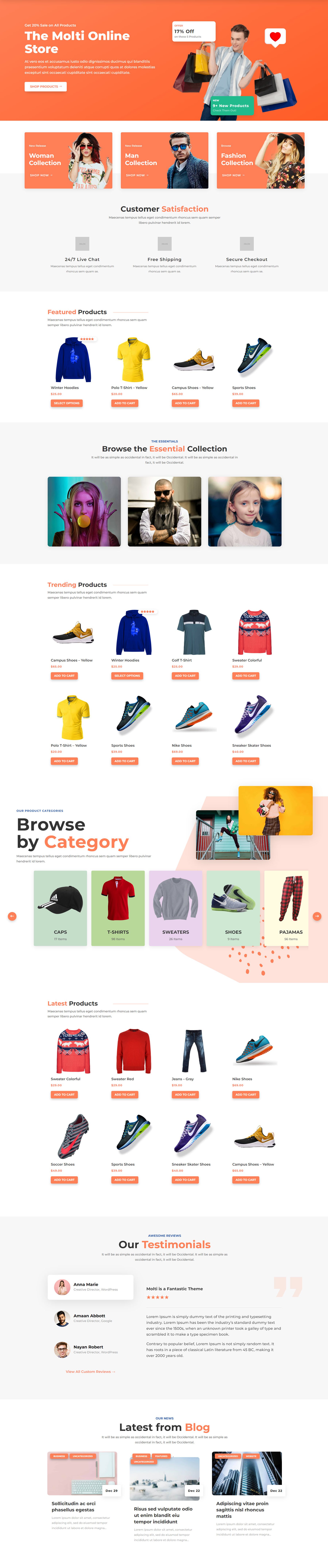 Molti Ecommerce Shop Home