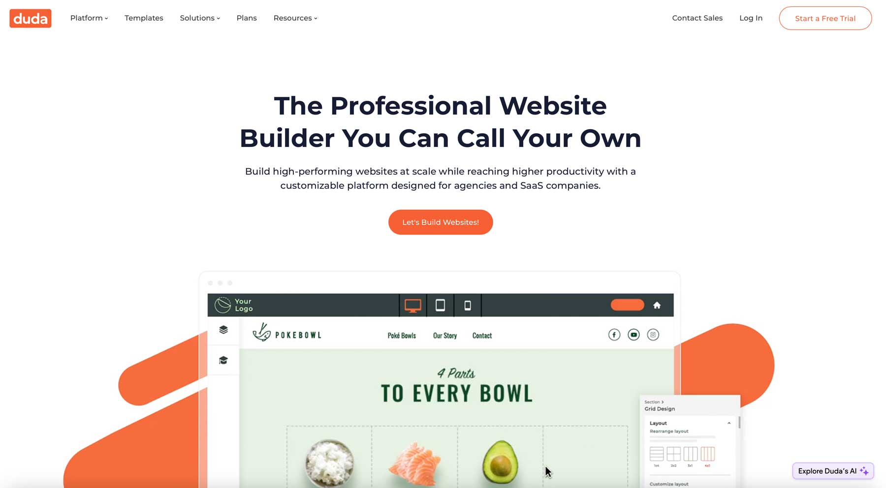 Duda ecommerce website builder