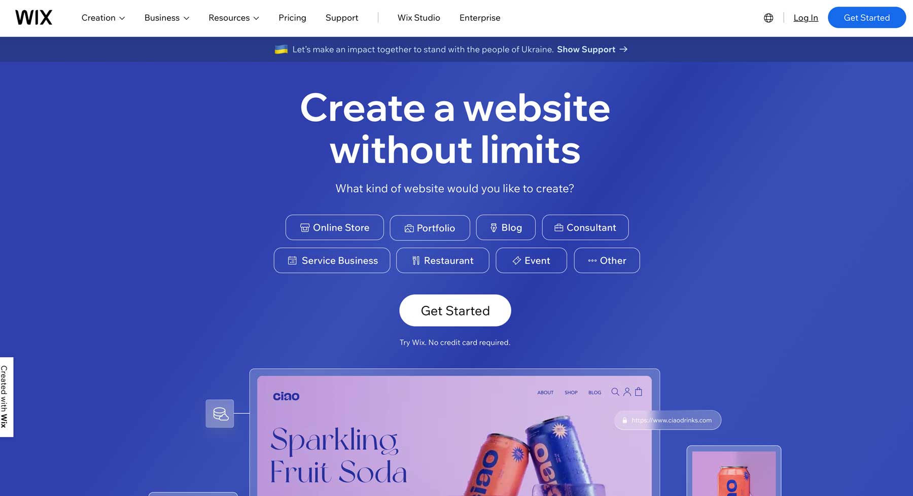 Wix free website builder