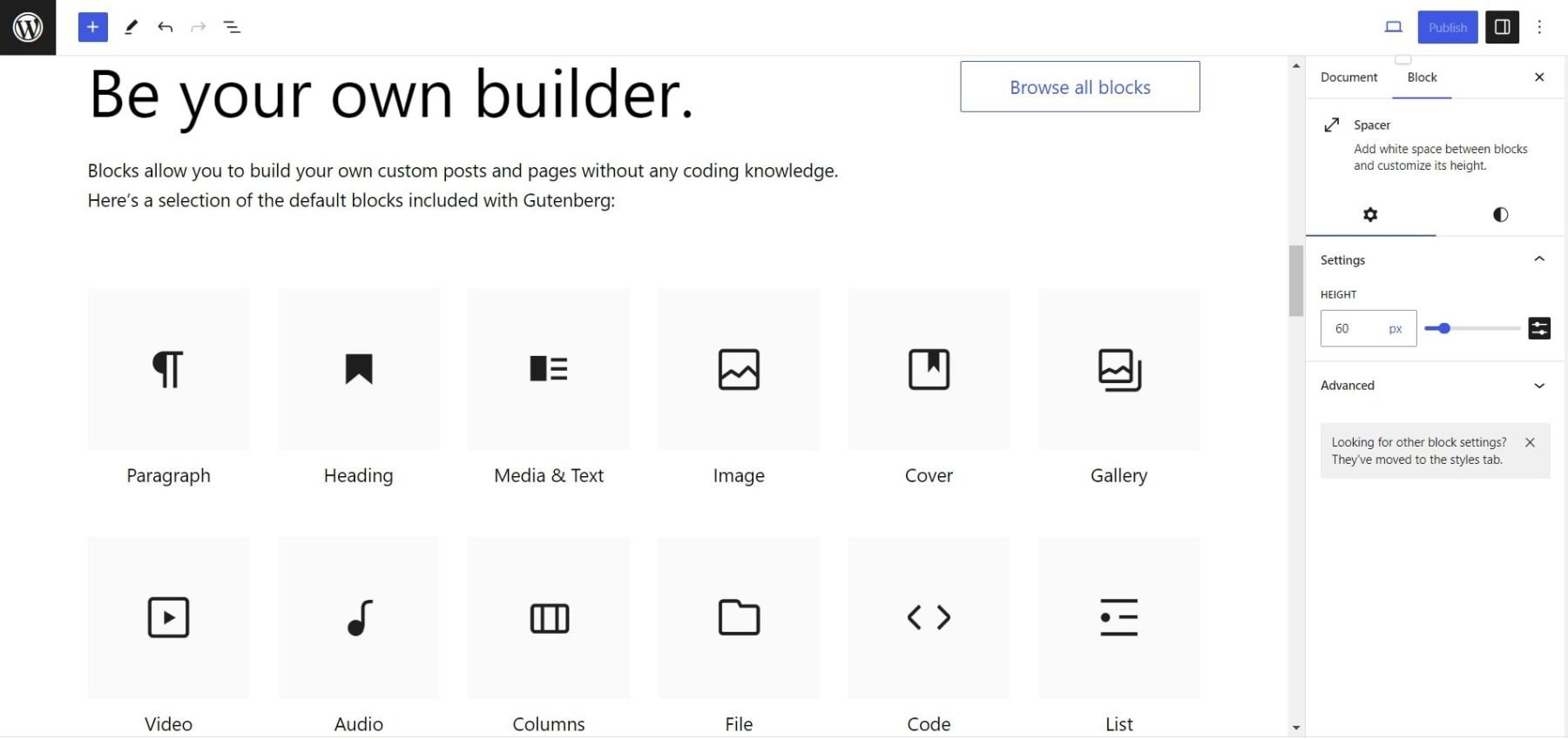 WordPress.org block editor