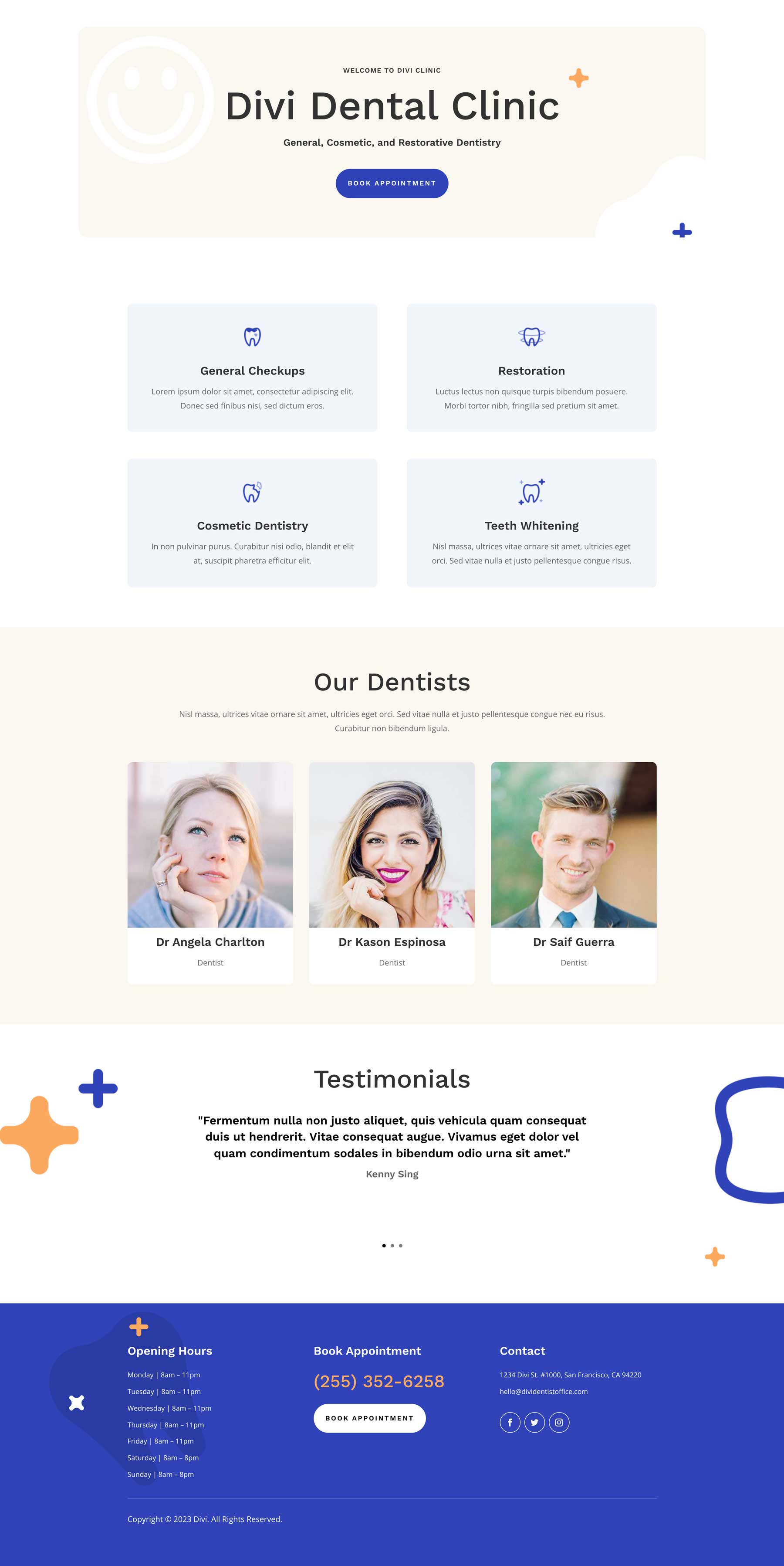 Dental Office Layout Pack for Divi